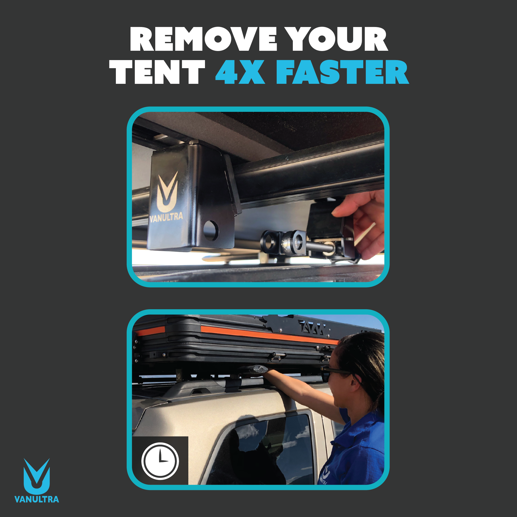 Roof Top Tent Quick Release Mounts