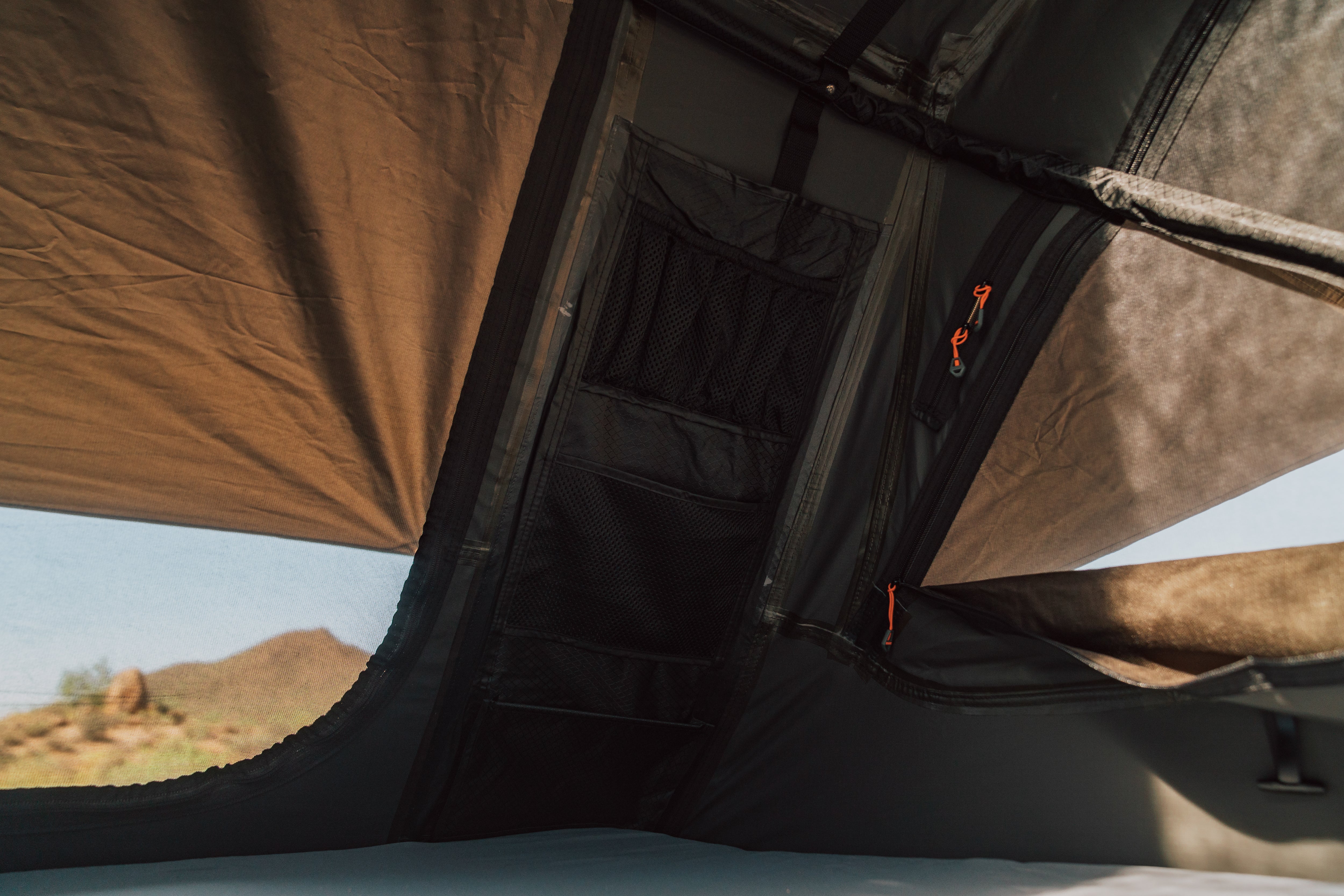 ROAM Vagabond 2.0 tent interior with integrated LED lighting