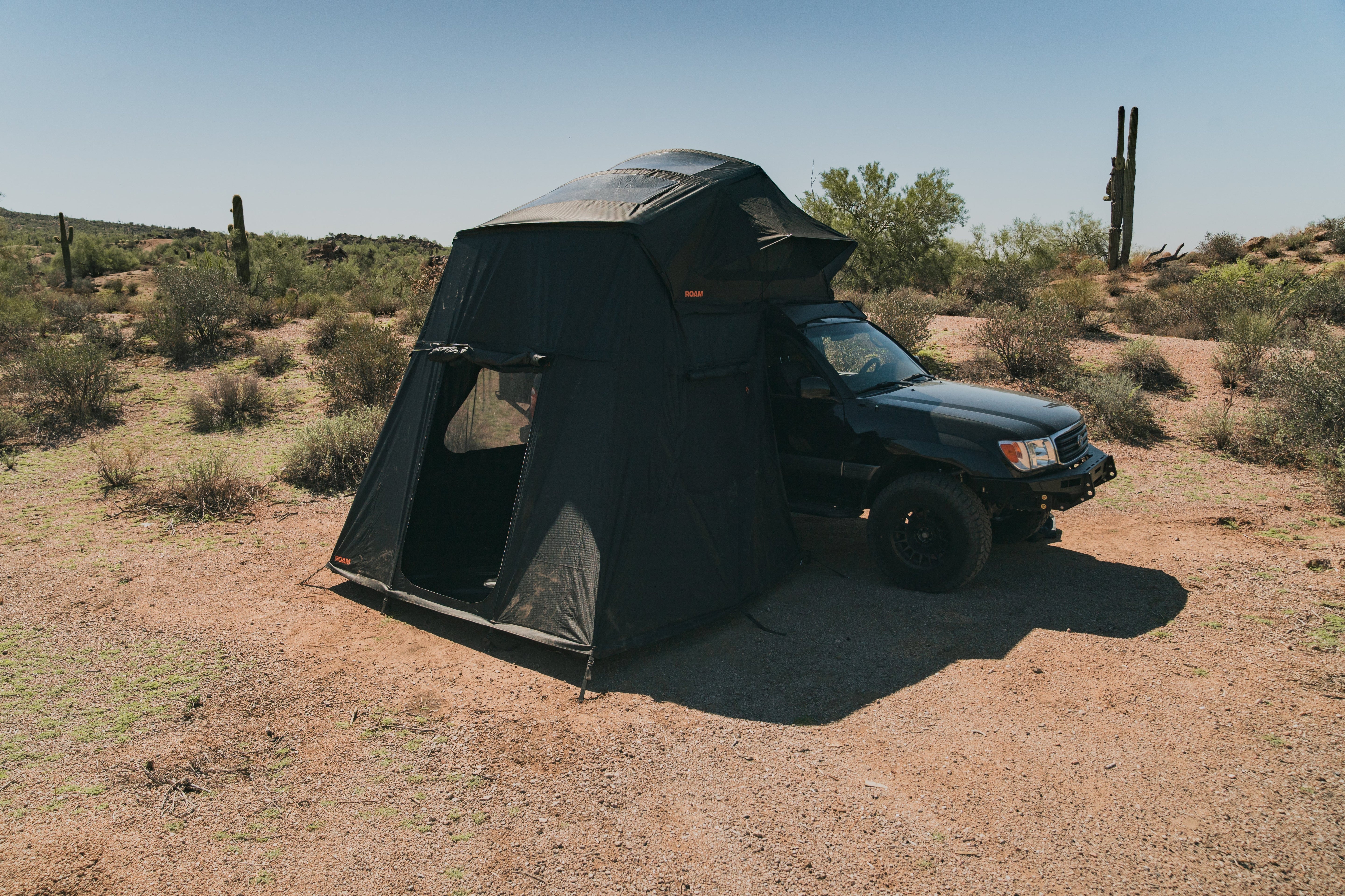 ROAM Vagabond 2.0 annex enclosed ground room at camp