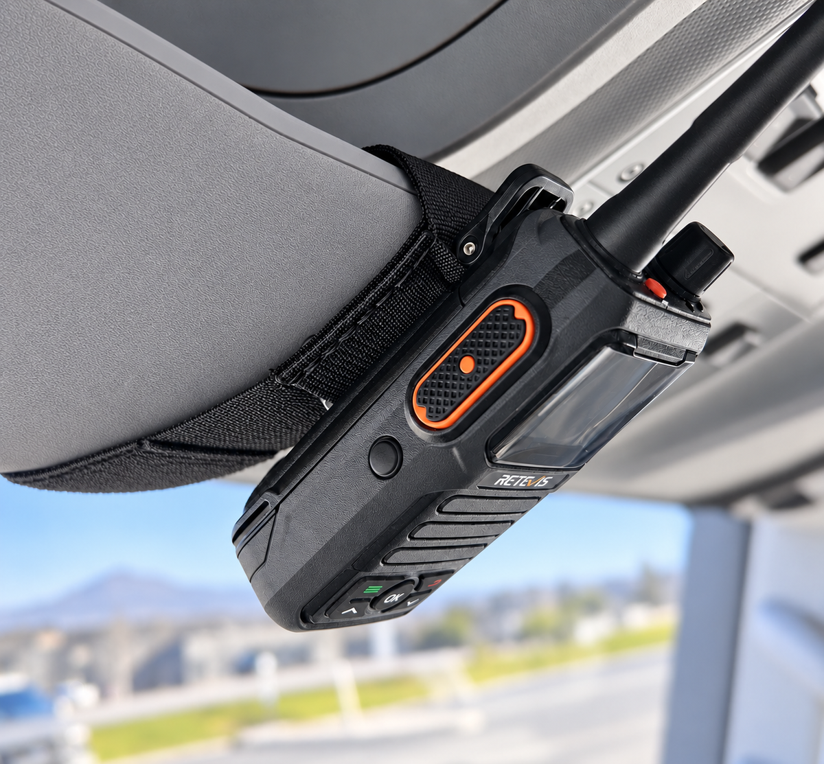Sun Visor Radio Pouch - Open Style
