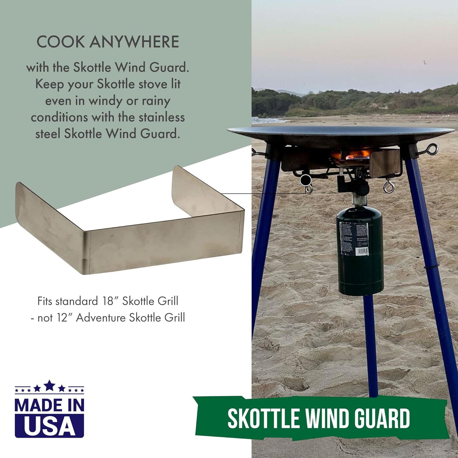 TemboTusk Windshield for the standard Skottle Grill
