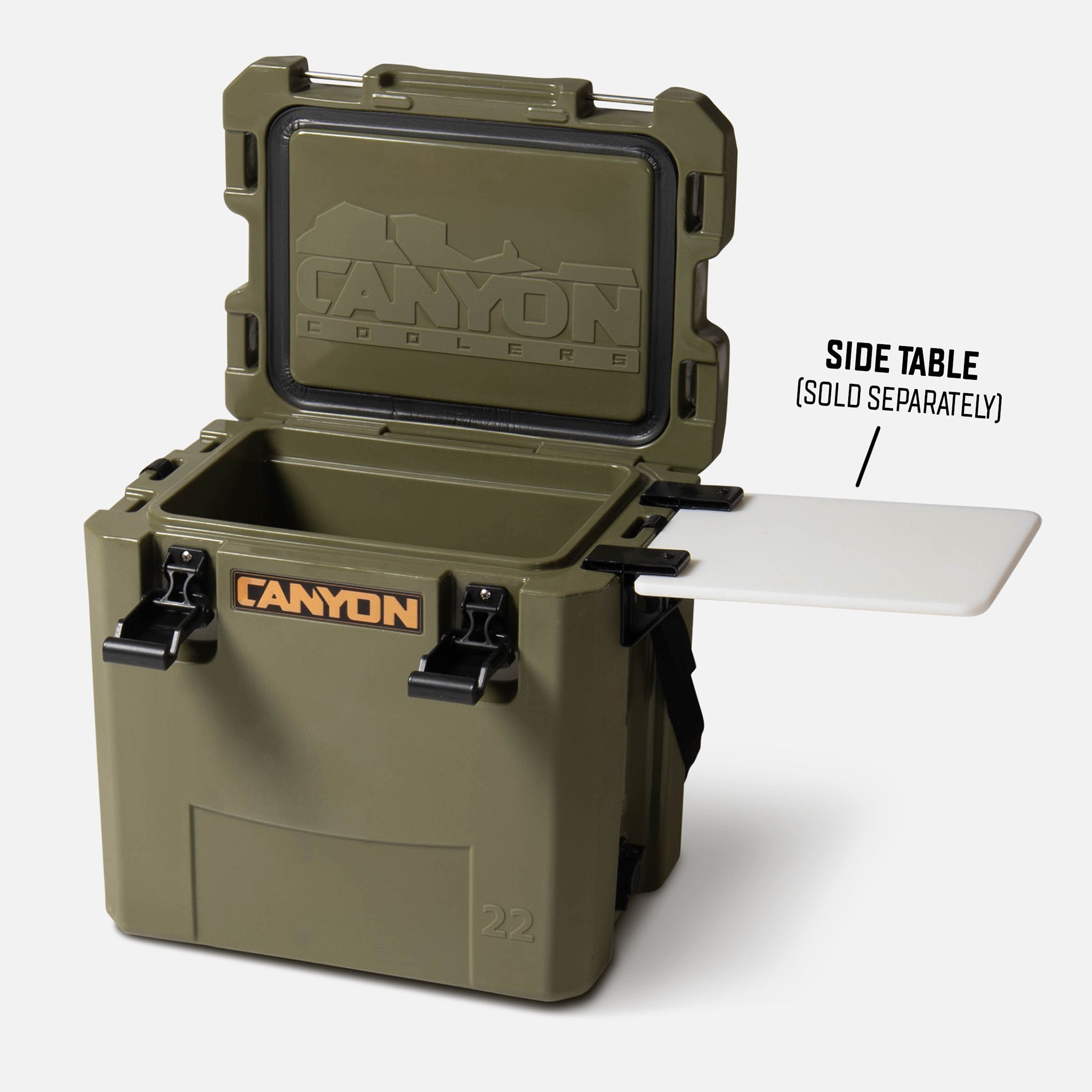 Canyon Coolers Outfitter 22 V2 – 22 qt Rotomolded Hard Cooler
