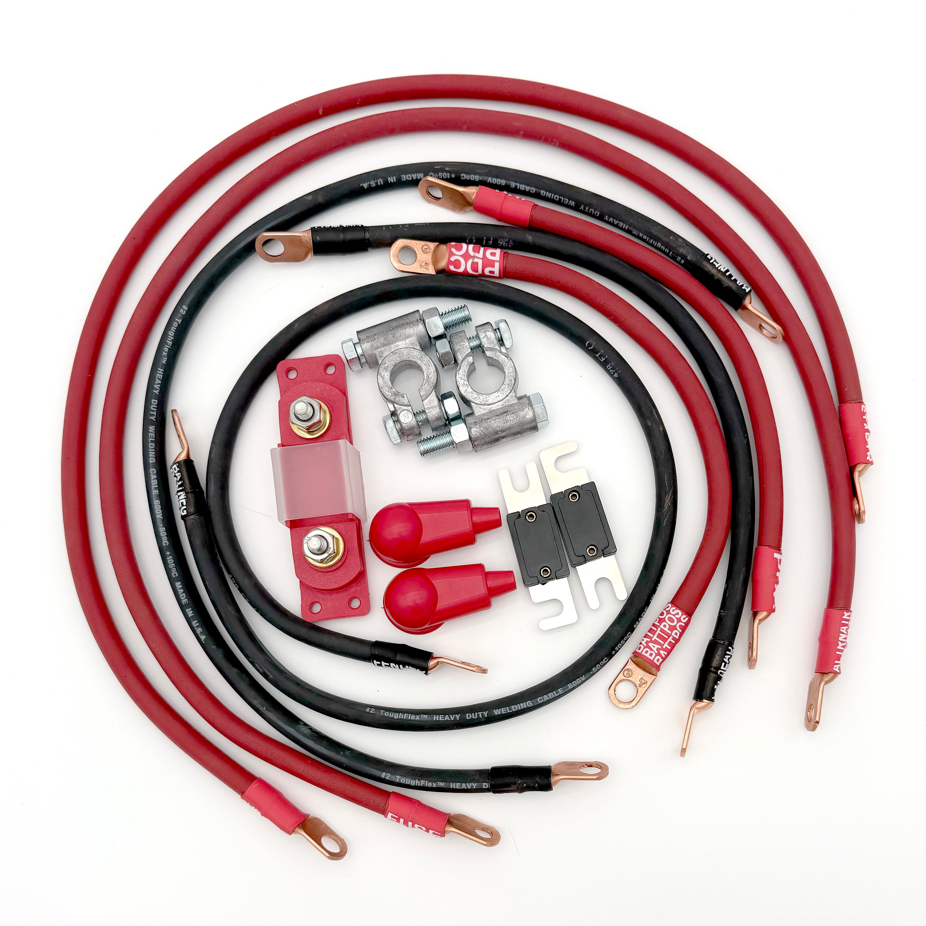 Jeep Wrangler YJ Big 7 Battery Cable Kit (1986-1995)