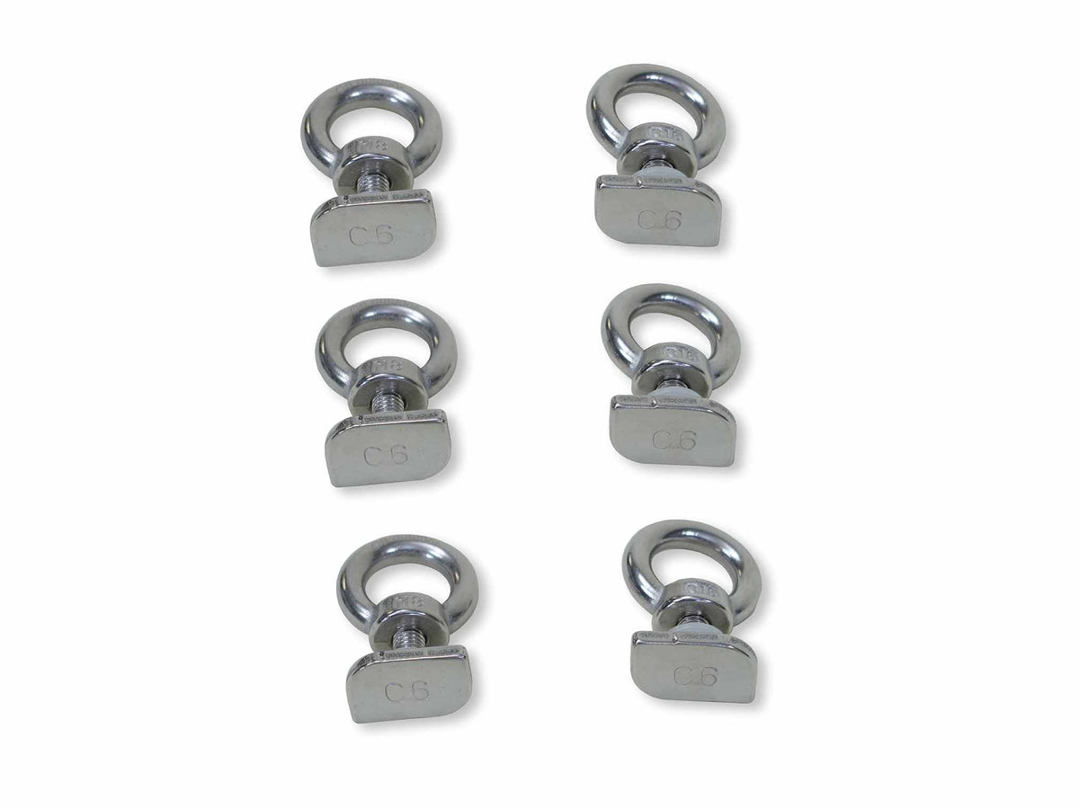 C6 Rev Rack Tent (HellaStorm) – set of six ring bolts for mounting