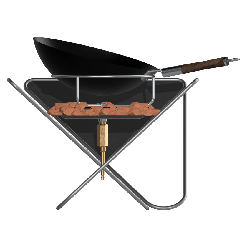 Multi fuel fire pit combo Zutto SP1 and Campingmoon MT-045 fire pit (wood and propane)