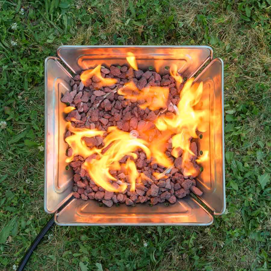 Multi fuel fire pit combo Zutto SP1 and Campingmoon MT-045 fire pit (wood and propane)