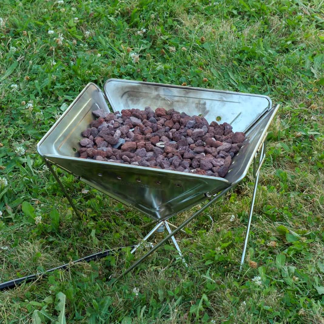 Multi fuel fire pit combo Zutto SP1 and Campingmoon MT-045 fire pit (wood and propane)