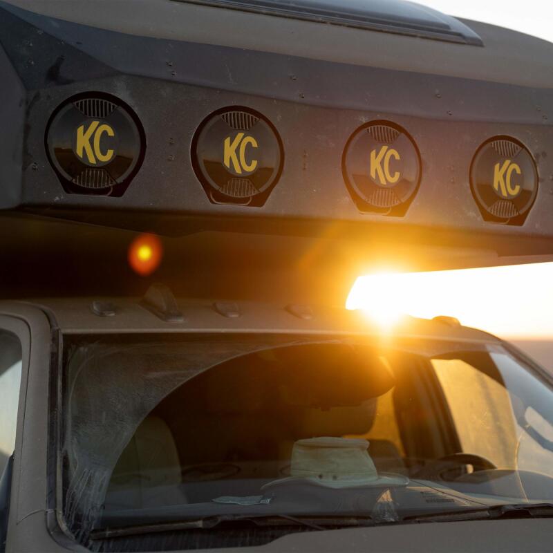 KC HiLiTES SlimLite 8in LED Light Cover - Black (Cover Only), detail view