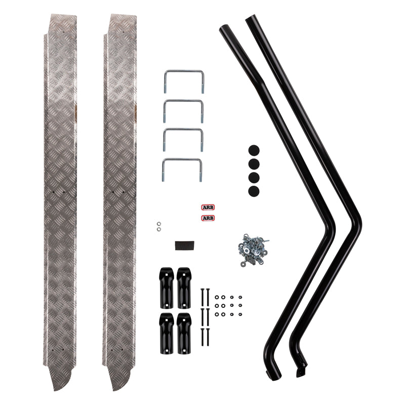ARB Deluxe side rail and step no floor for Land Cruiser 80 Series — integrated step detail