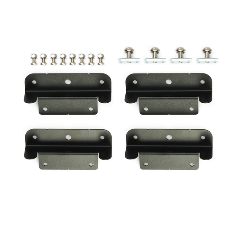 REDARC Solar Panel Bracket for Rhino-Rack Pioneer Platform Crossbars - 4 Pack, mounted view