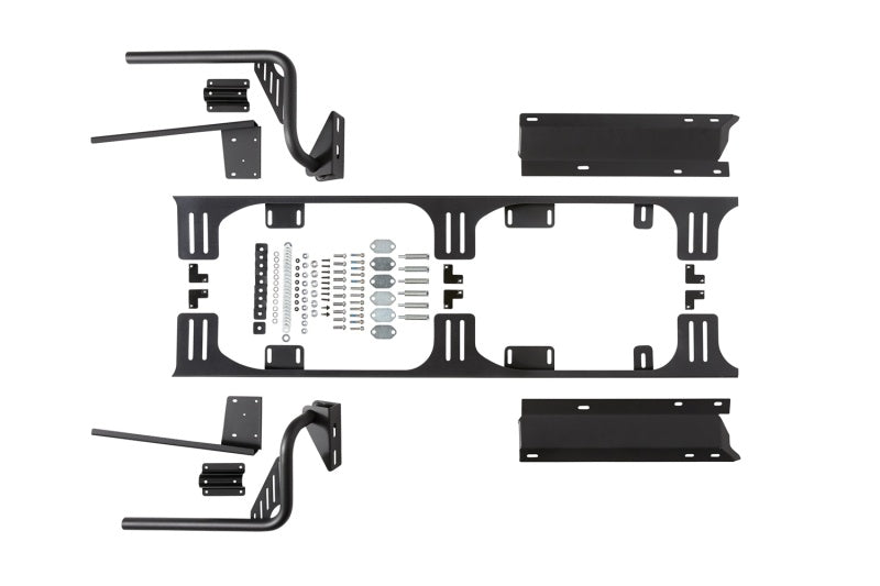 ARB roof rack fitting kit brackets for Jeep Wrangler JL, laid out