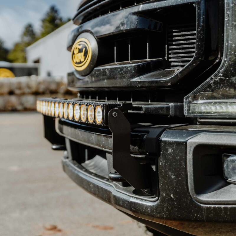 KC HiLiTES Front Bumper Mount for 40in FLEX ERA LED Light Bar, Ford Super Duty 2011-2016, mounted view
