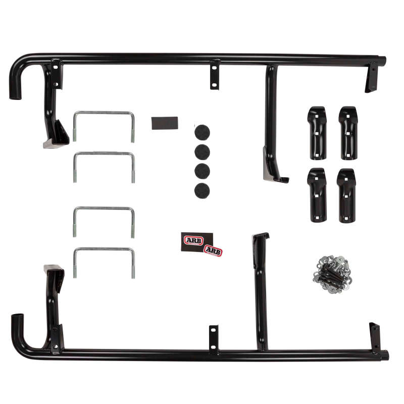 ARB Deluxe side rail and step with floor for Land Cruiser 80 Series — mounting point view