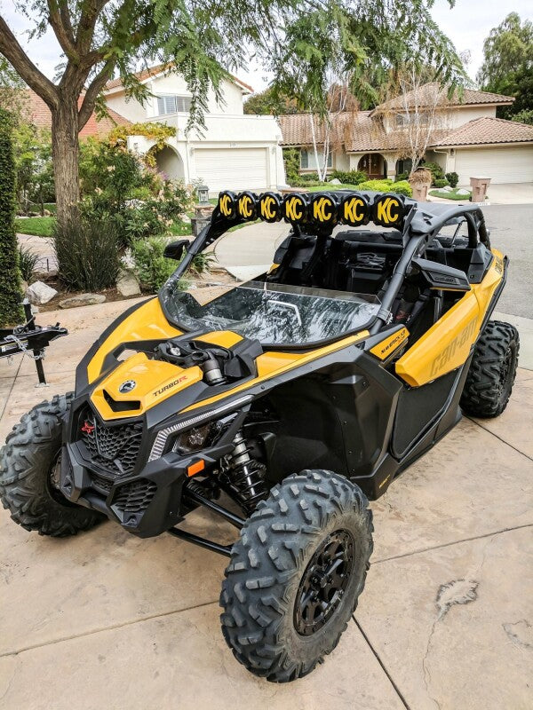 KC HiLiTES Pro6 LED Light Bar Mounting Bracket Set for Can-Am Maverick X3, close-up