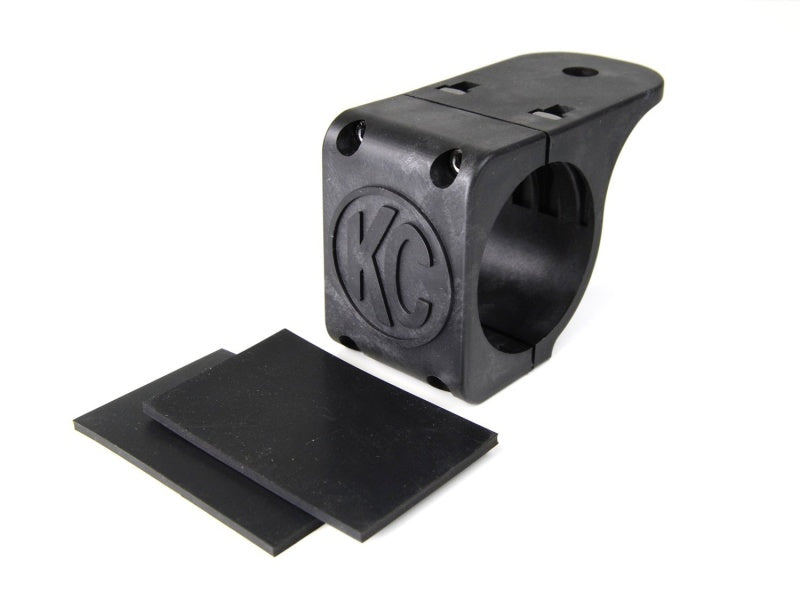 KC HiLiTES Universal Tube Clamp Light Mount Bracket - 2.75in to 3in Bar (Single), mounted view