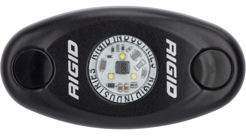 Rigid Industries A-Series amber low-power LED accessory light, black housing — view 9