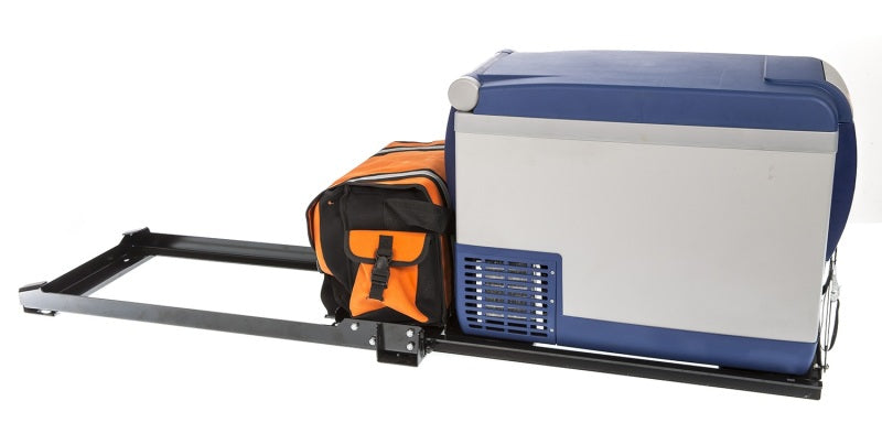 ARB extended fridge slide with fridge secured