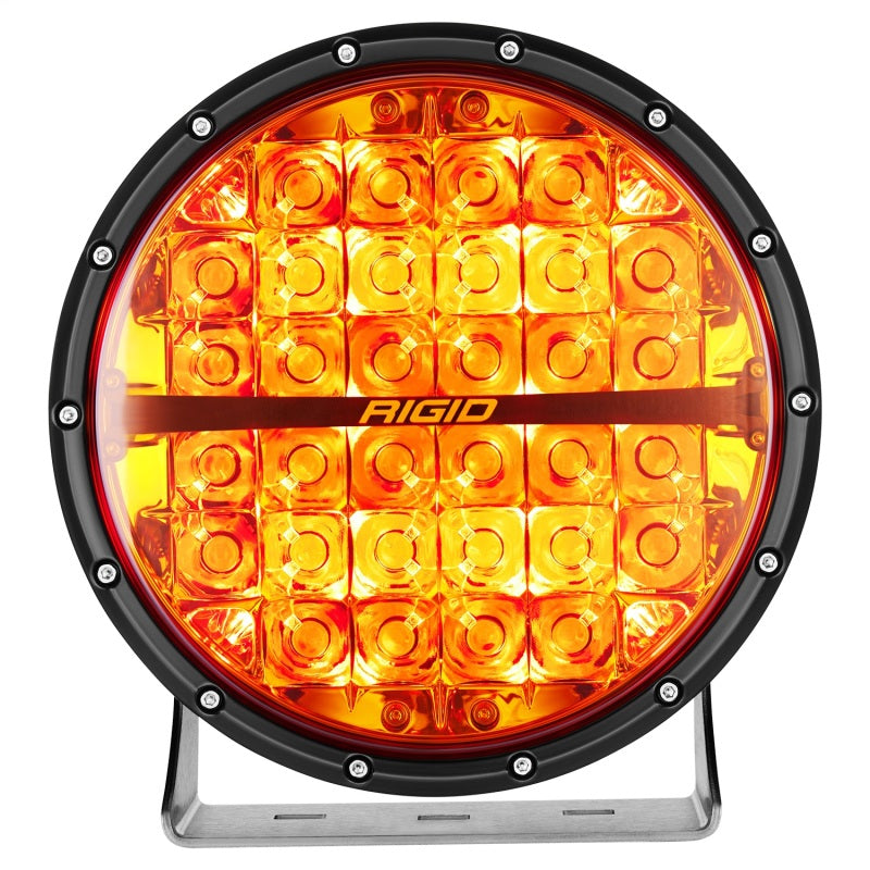 Rigid 360-Series 9in RGBW spot LED mounted on an off-road vehicle
