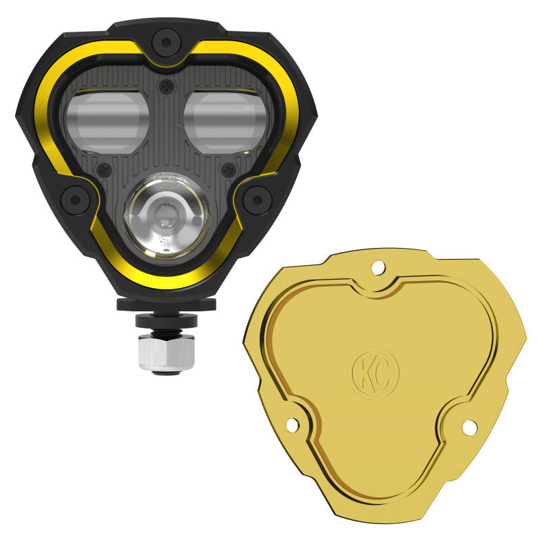 KC HiLiTES FLEX ERA 3 Dual Mode SAE Fog Light - Single Master Kit (Clear + Yellow Lens)