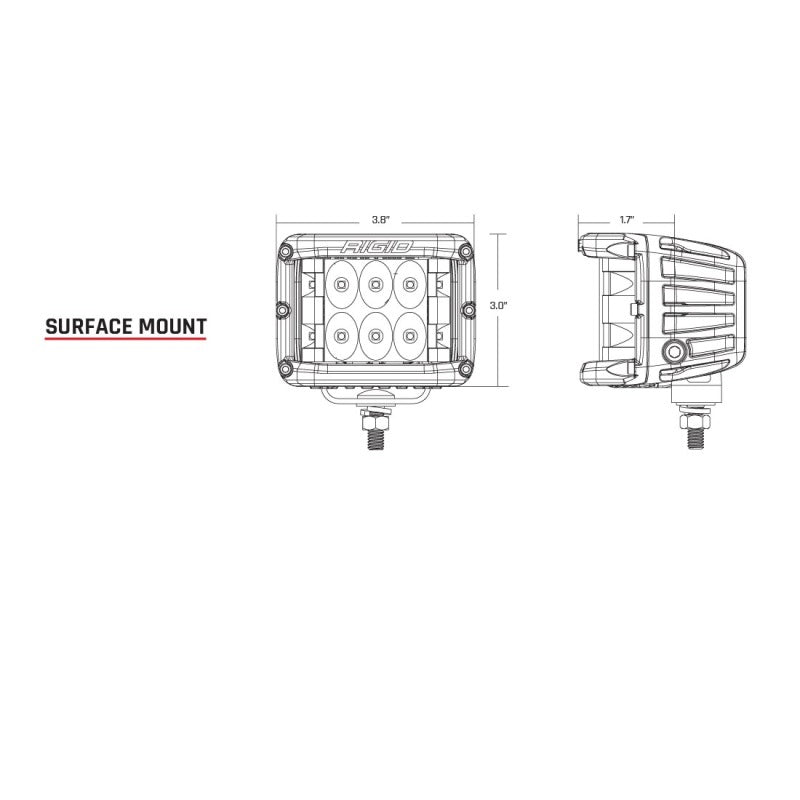 Rigid low-profile A-pillar light mounts fitted to a 2022+ Toyota Tundra windshield pillar