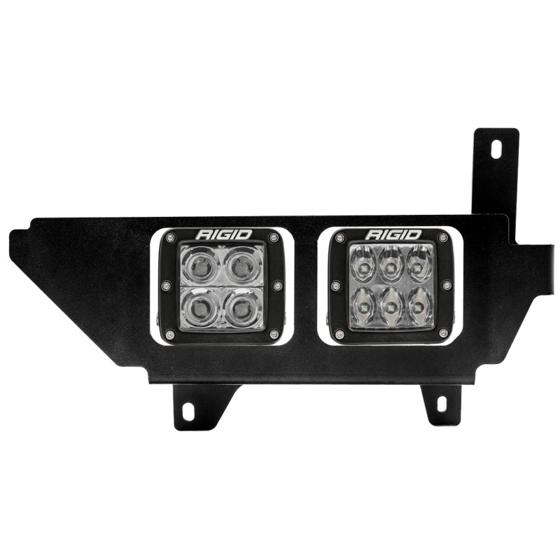 Close-up of Rigid D-Series LED fog light for the Ford F-150