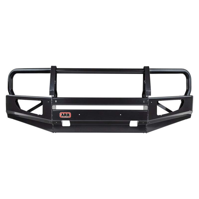 ARB Deluxe grey bull bar on a Toyota Prado 120 — front three-quarter view