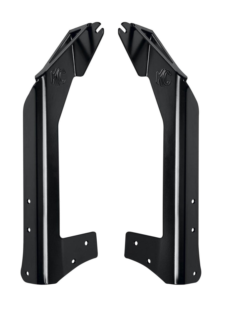 KC HiLiTES Jeep Wrangler JK 50in Overhead Xross Bar Light Mount (Bar Only) - Black, detail view
