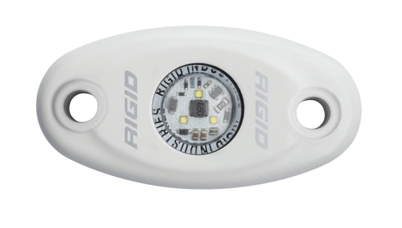 Rigid Industries A-Series cool white low-power LED accessory light, white housing — view 8