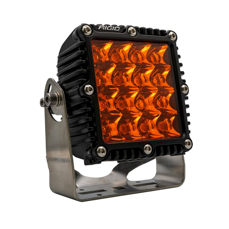 Rigid Q-Series amber PRO spot light showing sealed alloy housing and heatsink