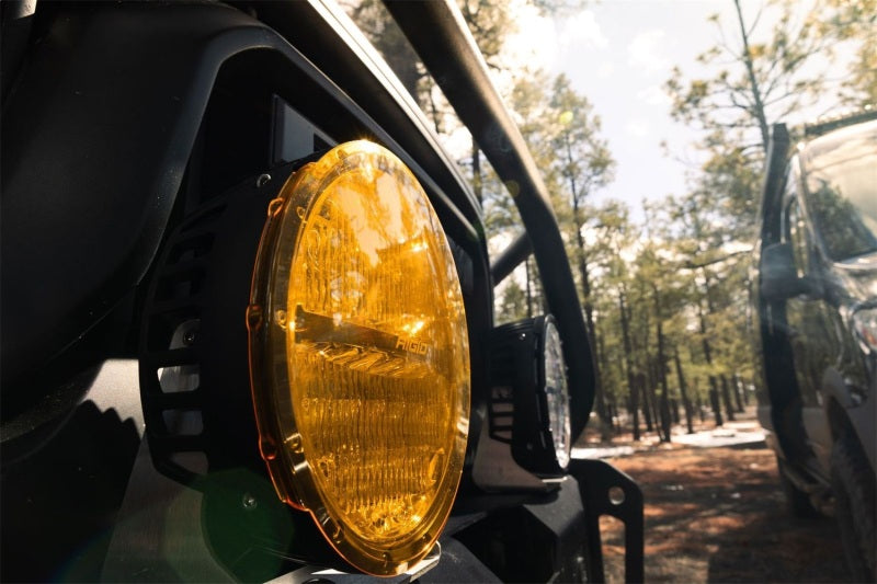 Pair of Rigid 360-Series 9in transparent yellow LED light covers
