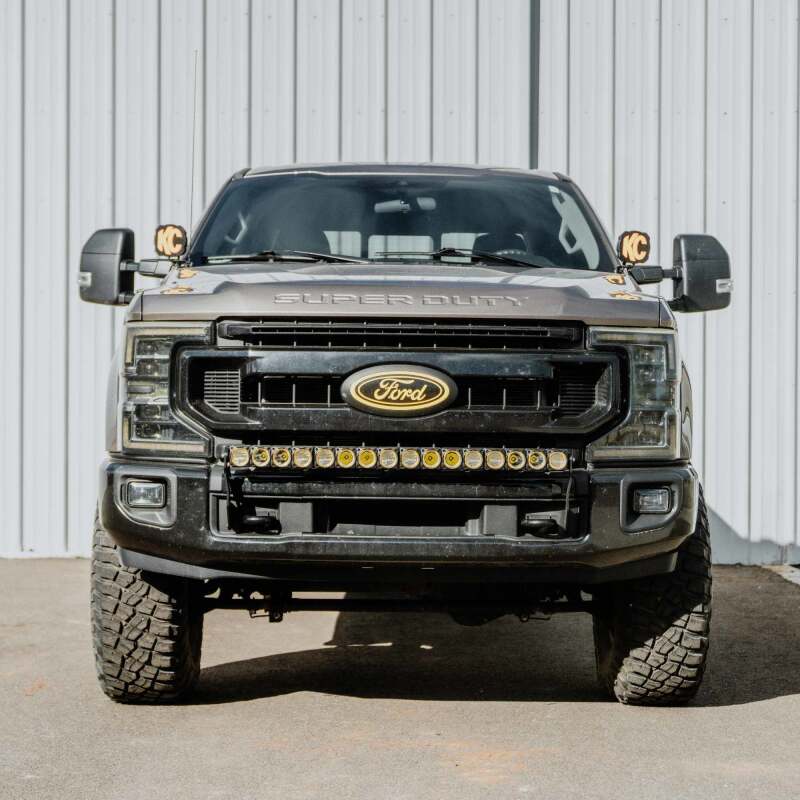 KC HiLiTES Front Bumper Mount for 40in FLEX ERA LED Light Bar, Ford Super Duty 2011-2016, connection detail