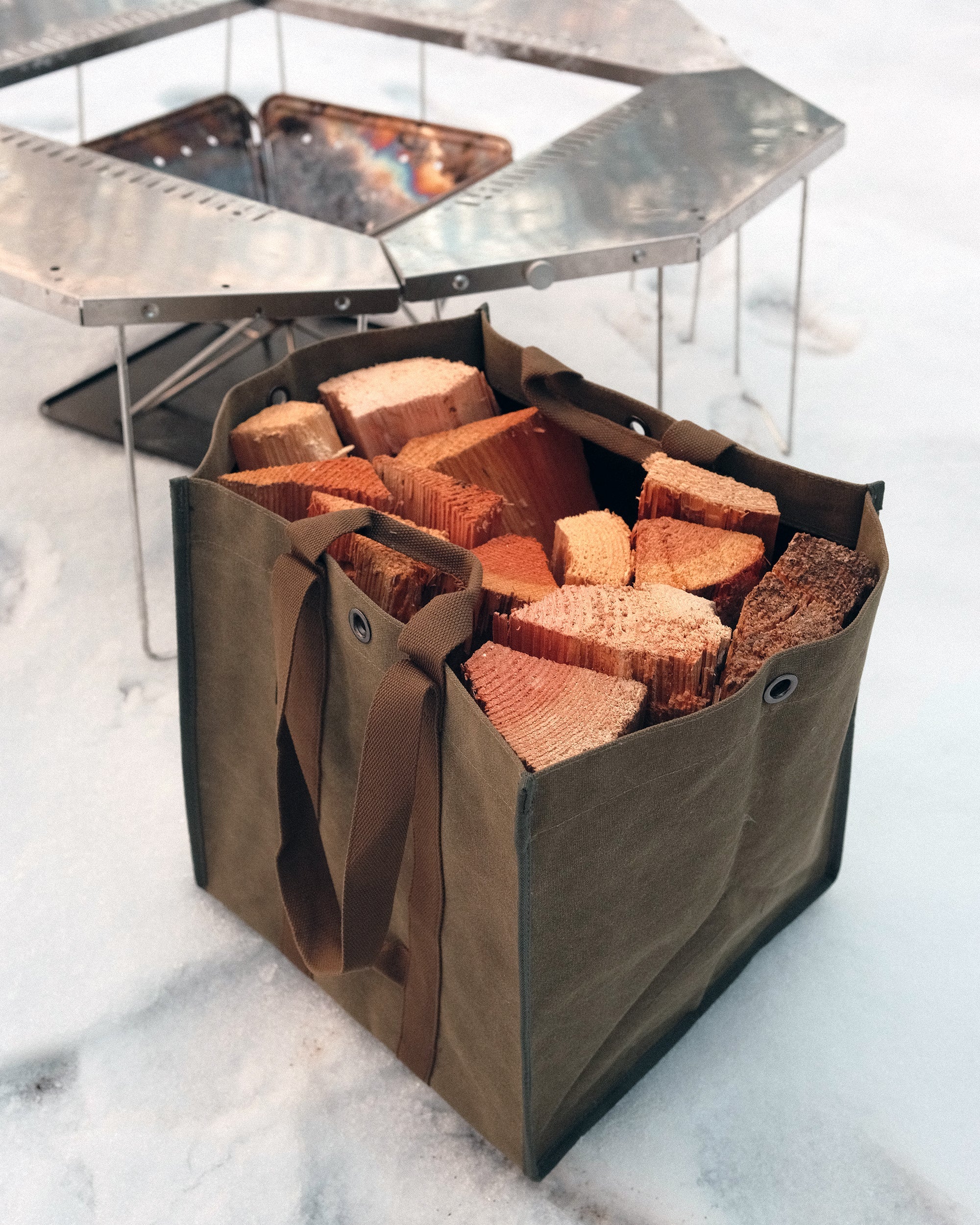 Camping Moon Waterproof Canvas Firewood Carry Bag