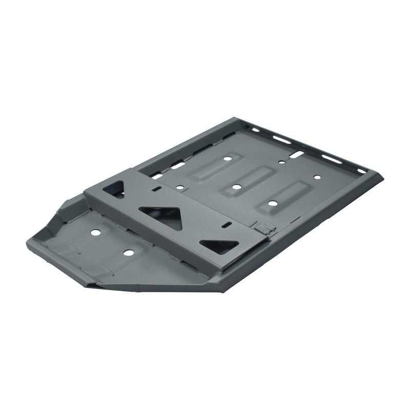 ARB skid plate drain-plug service access cutout