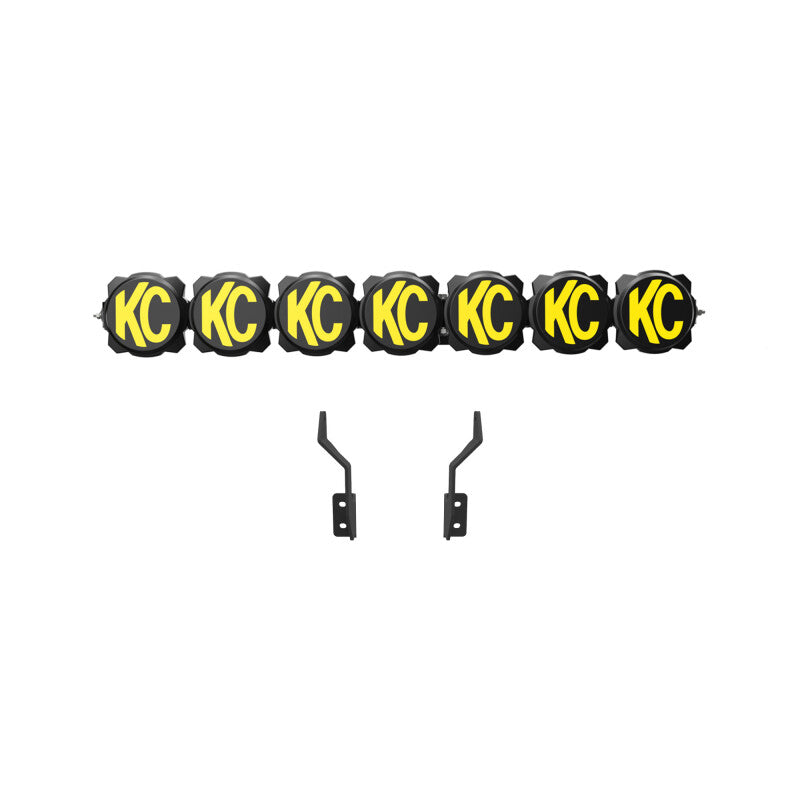 KC HiLiTES Gravity LED Pro6 7-Light Combo Bar Kit - 2017+ Ford Super Duty Front Bumper