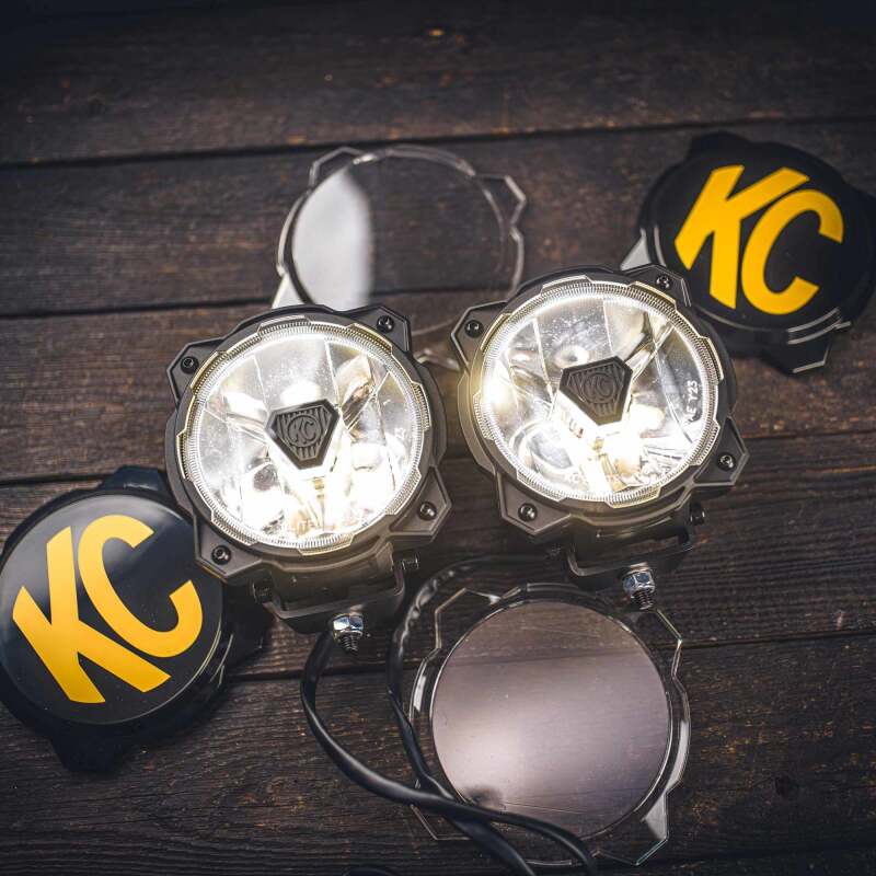 KC HiLiTES Gravity Titan LED 6in Single Light - Wide-40 Beam, in use