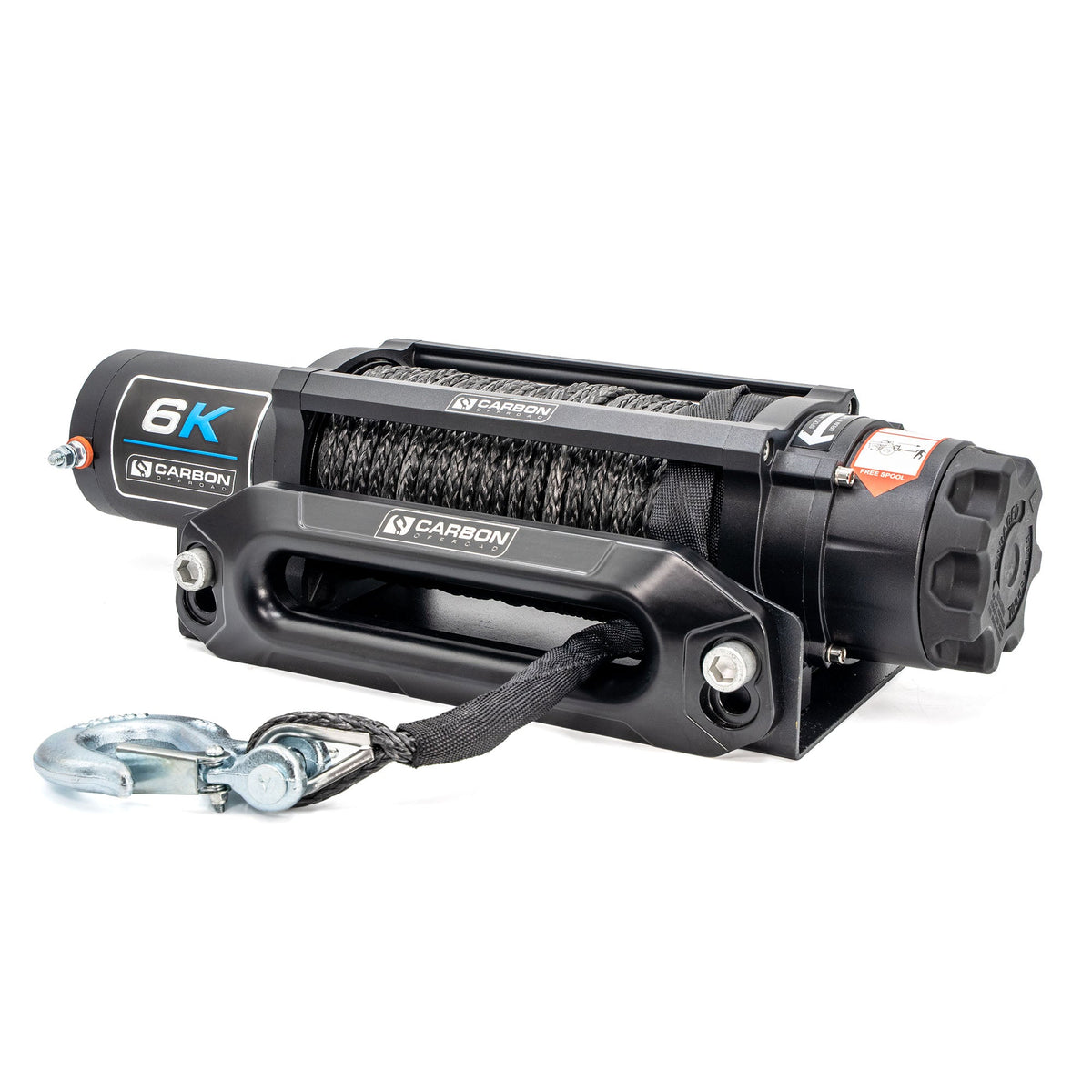 Carbon Offroad Long Drum 6000lb ATV/Small 4X4 Winch