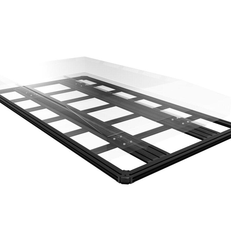 KC HiLiTES Platform One Rooftop Tent Mounts (Rack Not Included), mounted view
