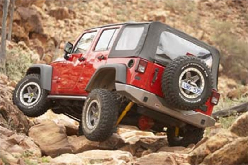 ARB Deluxe rock slider profile showing step and rock-rail geometry for Wrangler JK