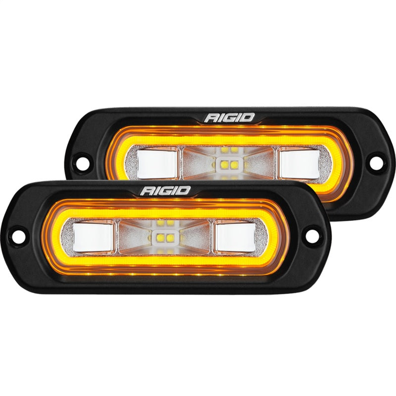 Rigid SR-L spreader light casting a wide flood beam across a dark area