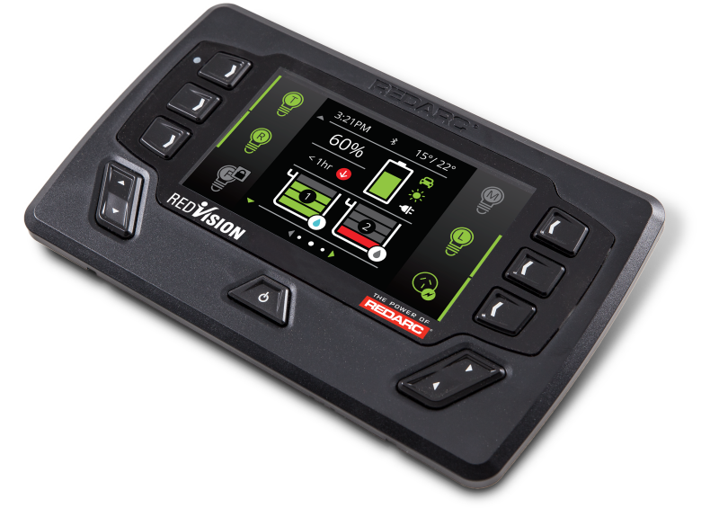 REDARC TVMS Remote Control Unit - 4.3in Display, close-up