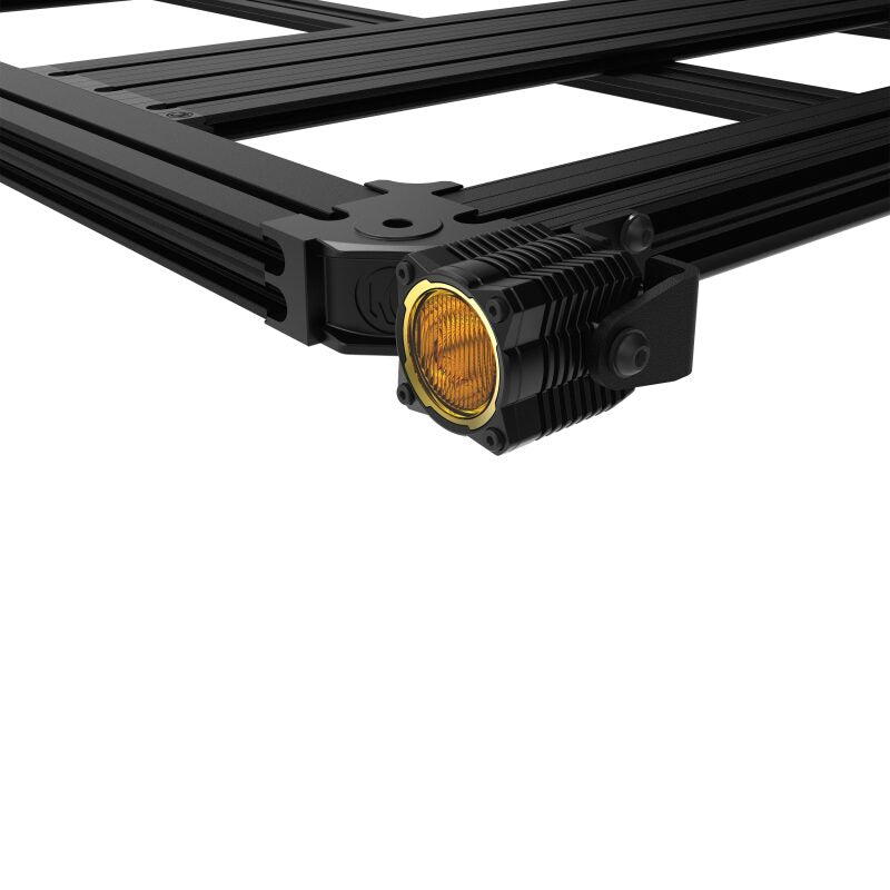 KC HiLiTES Platform One FE1 Side Roof Rack Light Mounts, mounted view