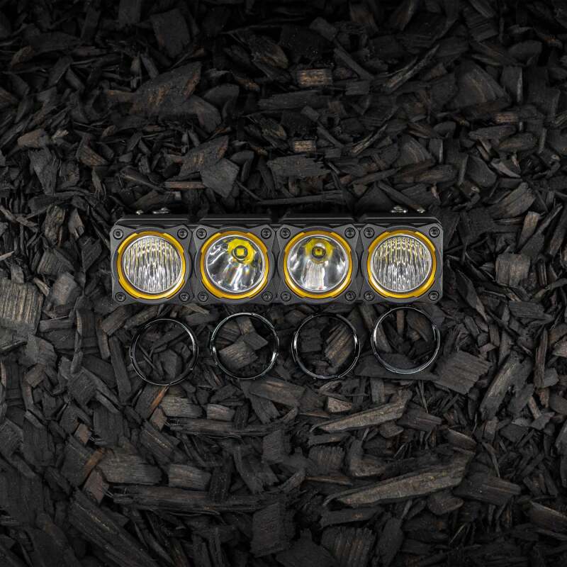 KC HiLiTES FLEX ERA LED Light Bar Bezel Kit for 10in. Segments - Gloss Black, close-up