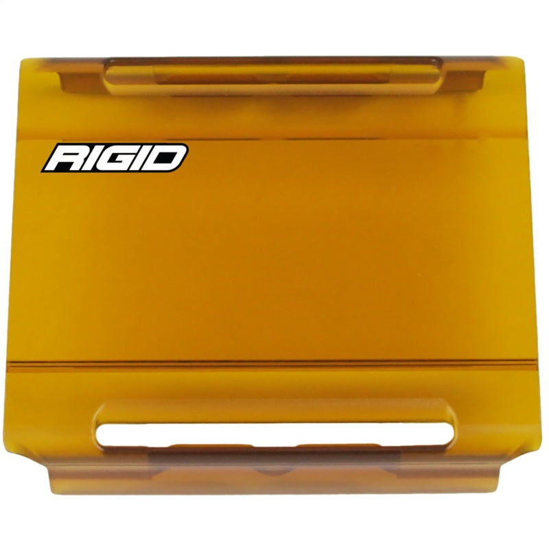 Amber Rigid E-Series 4in snap-on light cover, angled view