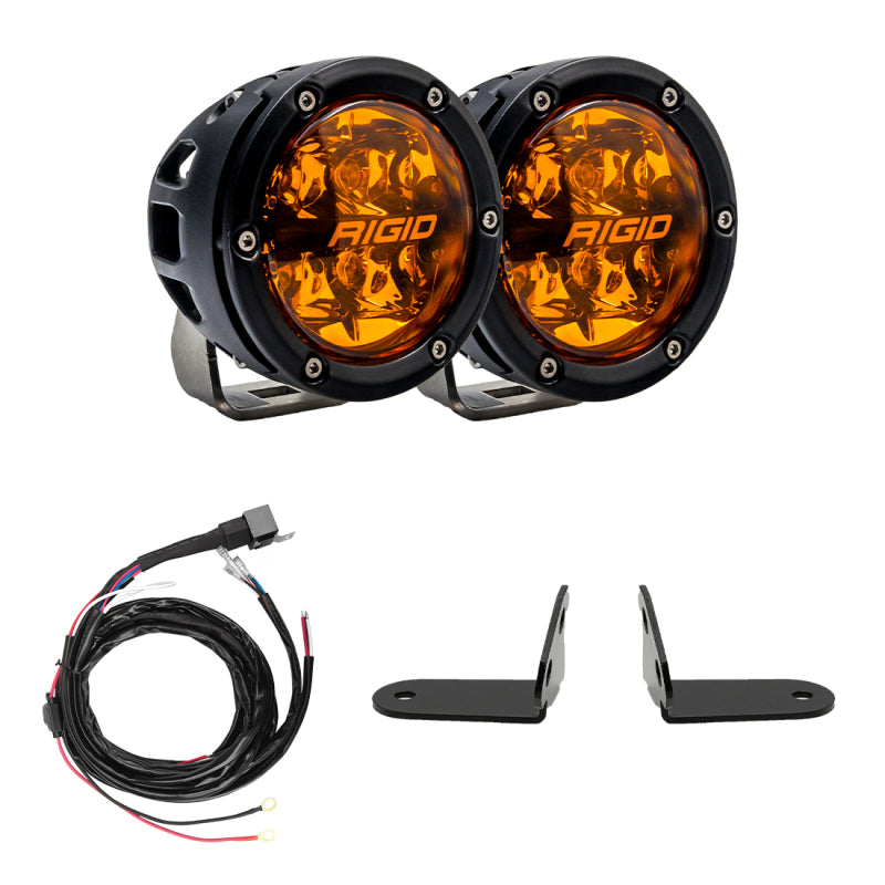 Rigid 360-Series Amber PRO A-Pillar light kit for the Polaris RZR Pro R and Turbo R