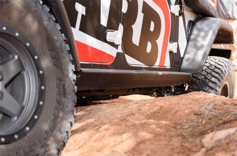 ARB JL rock slider textured-black powder coat close-up