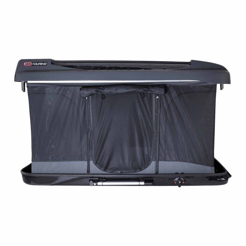 ARB Altitude rooftop tent electric scissor mechanism raising the shell