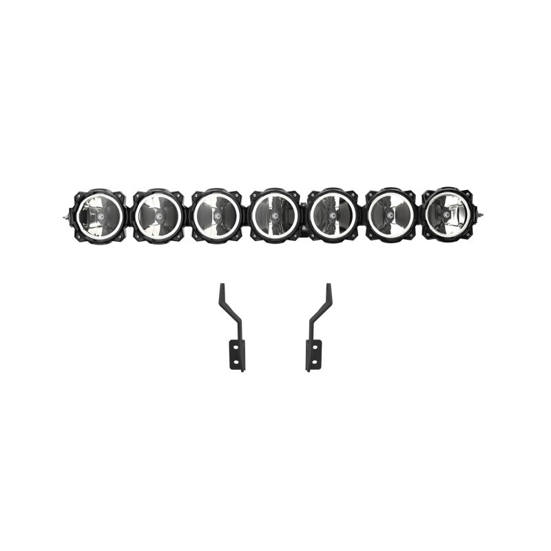 KC HiLiTES Gravity LED Pro6 7-Light Combo Bar Kit - 2017+ Ford Super Duty Front Bumper