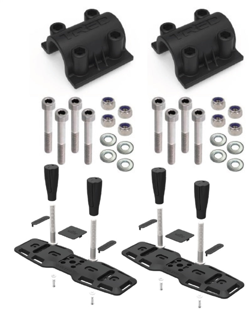 ARB TRED Flat-Mount Adapter Kit holding recovery boards flat on a rack