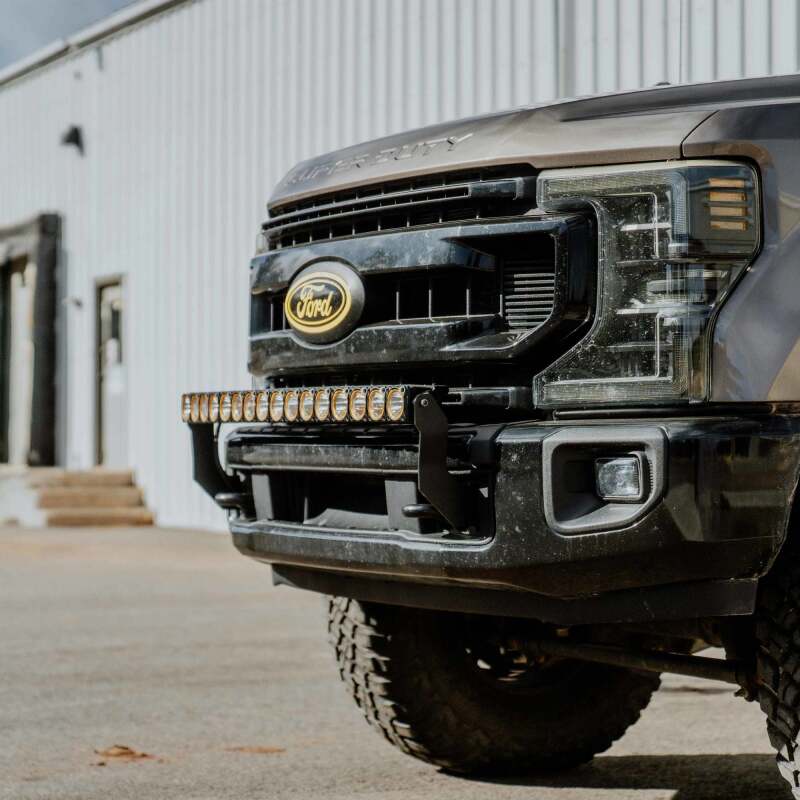 KC HiLiTES Front Bumper Mount for 40in FLEX ERA LED Light Bar, Ford Super Duty 2011-2016, in use