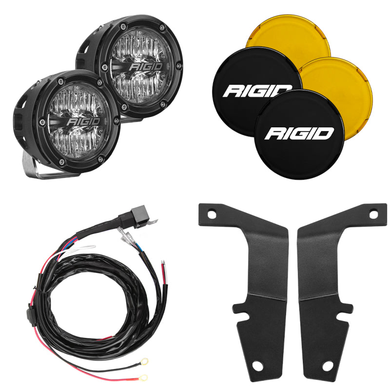 Rigid Industries 360-Series A-pillar light kit installed on a 2010-2020 Toyota 4Runner